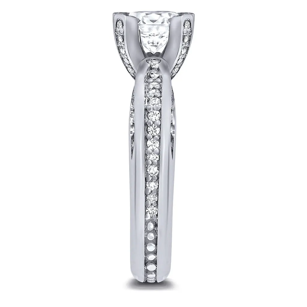 Modern Sensuality Diamond Crown Unity Engagement Ring