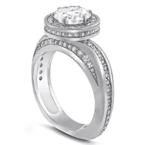 Modern Sensuality Diamond Halo Hope Engagement Ring