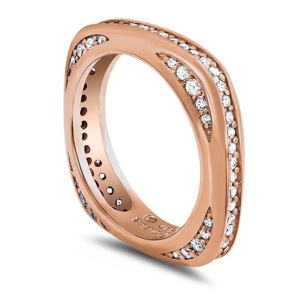 Modern Sensuality Diamond Unity Wedding Band