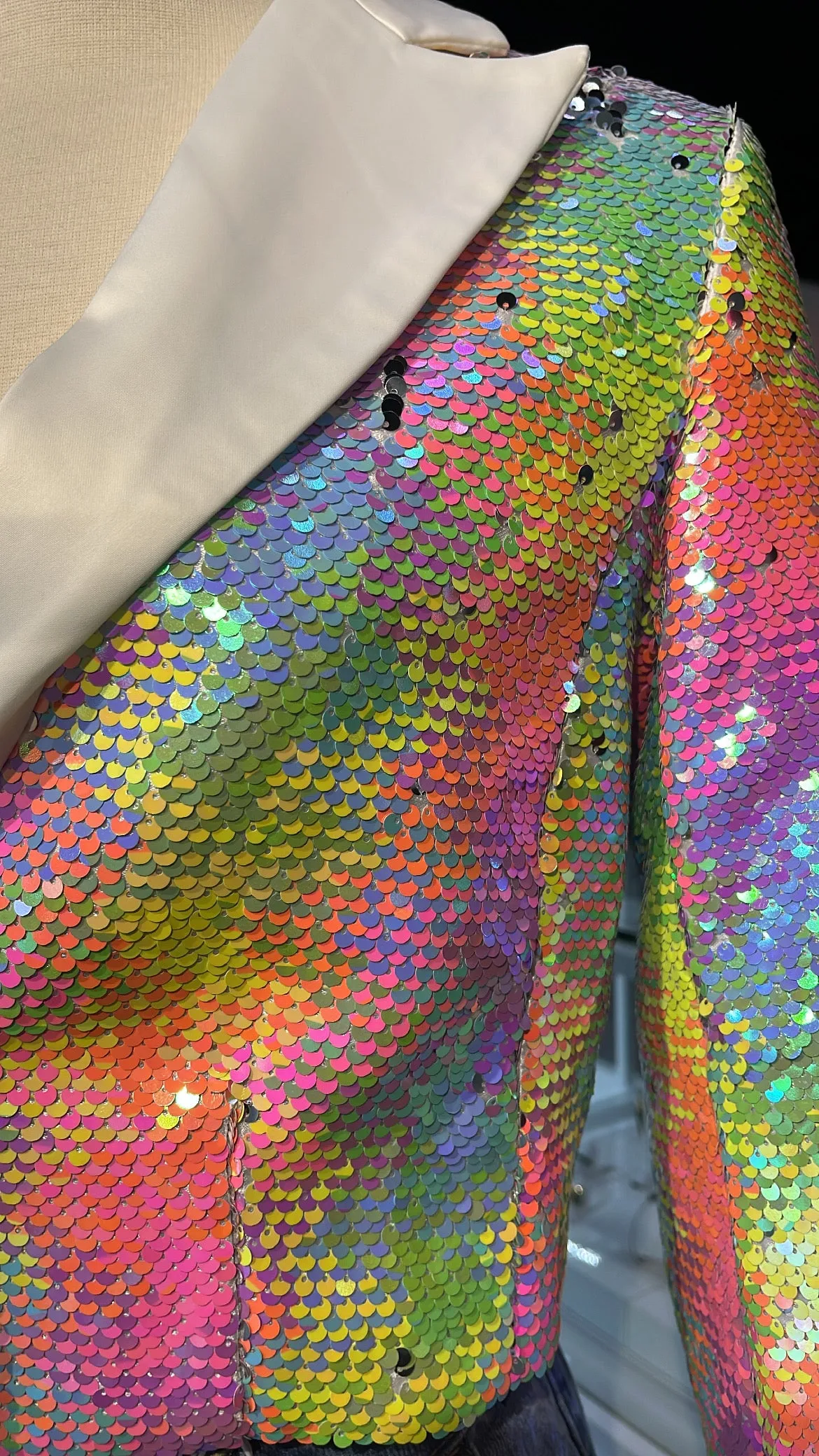 Moto Mami Sequin Crop Blazer