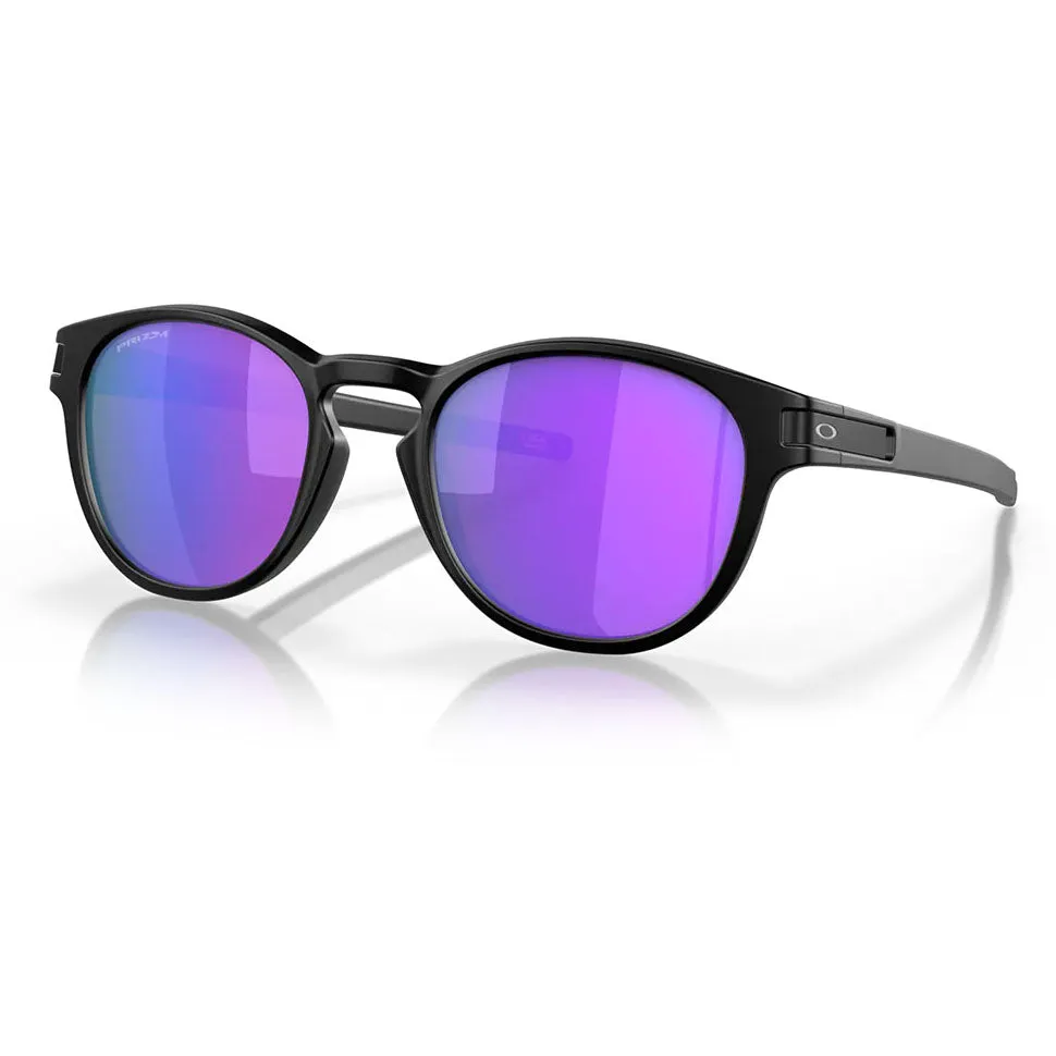 Oakley Latch Sunglasses - Matte Black/Prizm Violet