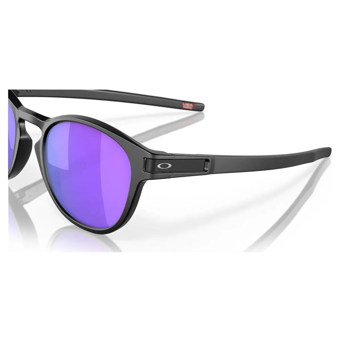 Oakley Latch Sunglasses - Matte Black/Prizm Violet