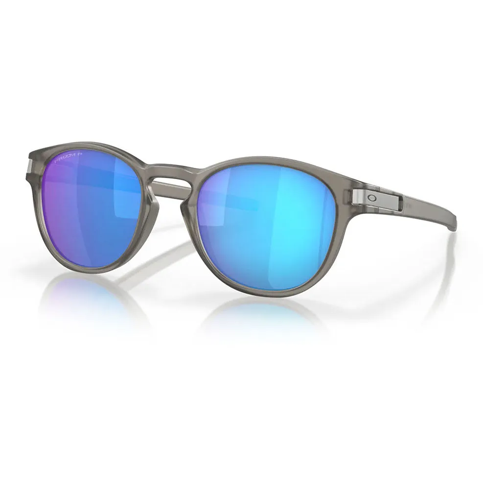 Oakley Latch Sunglasses - Matte Grey/Prizm Sapphire Polarized