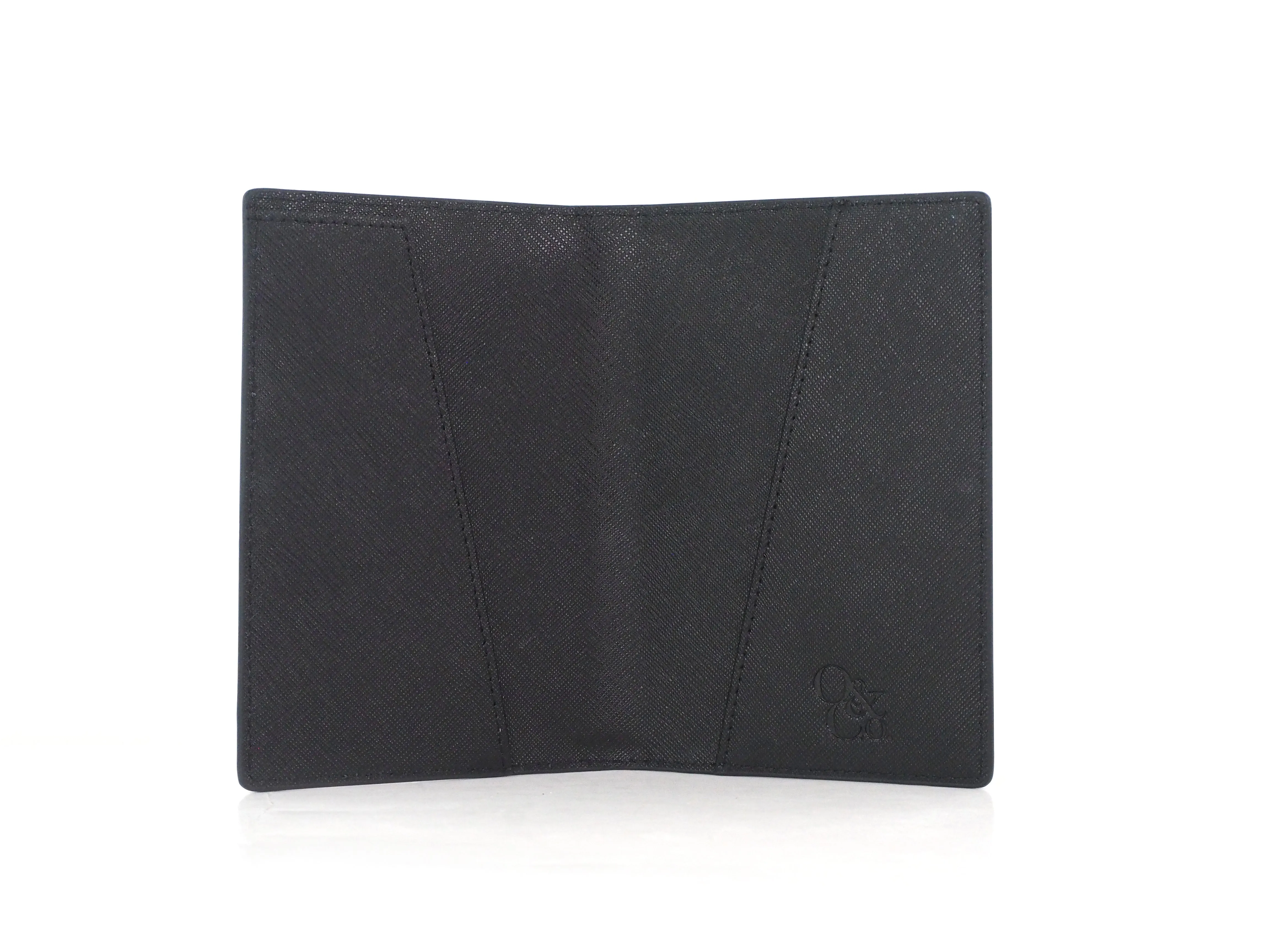 Passport Holder in Black Saffiano Leather