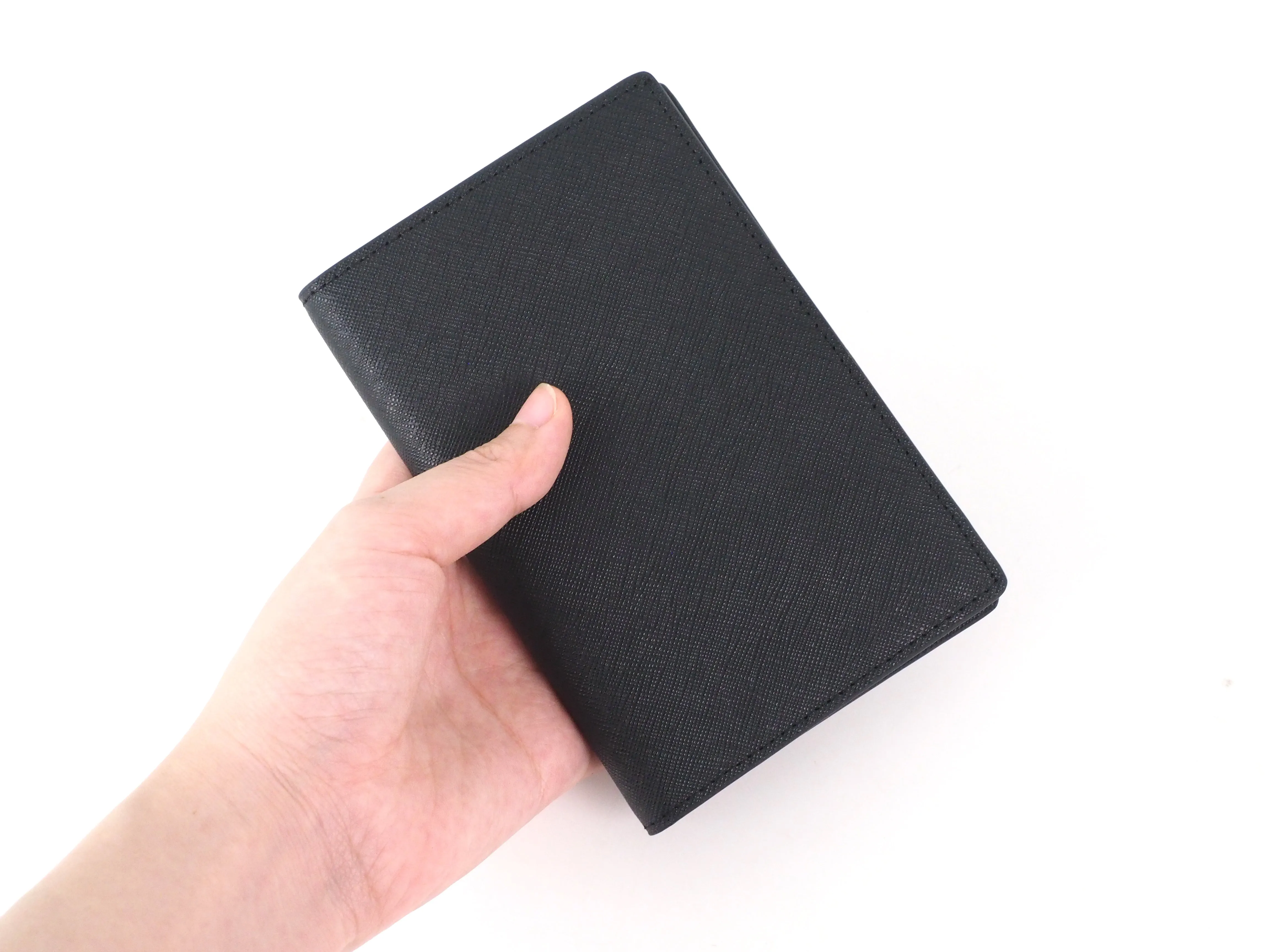 Passport Holder in Black Saffiano Leather