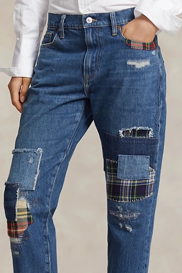 Patchwork Slim Tapered Jean