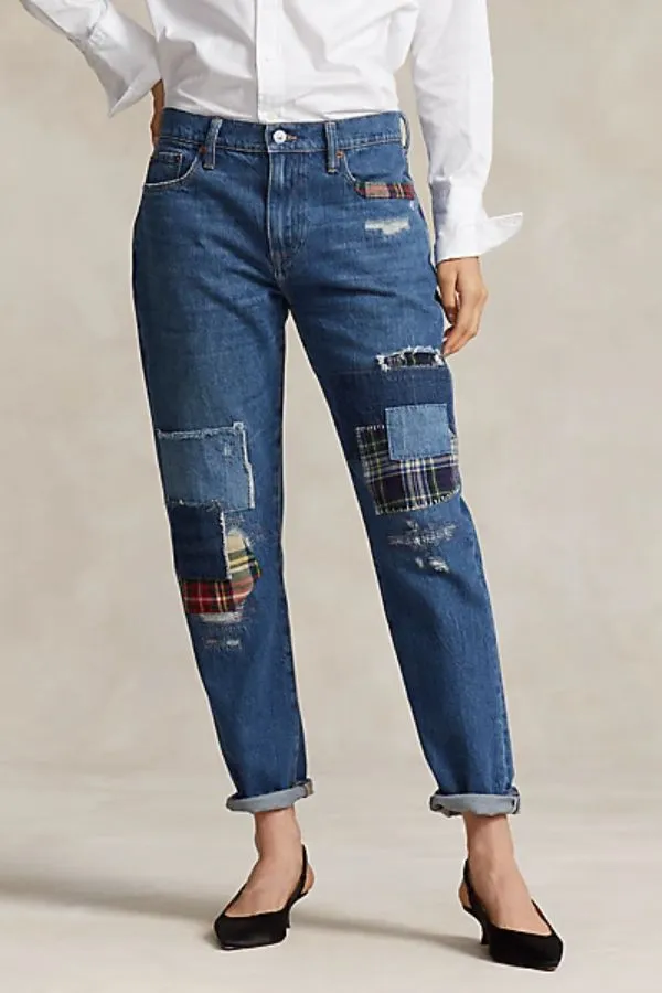 Patchwork Slim Tapered Jean