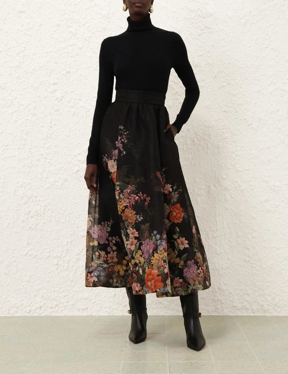 Pavilion Gathered Midi Skirt