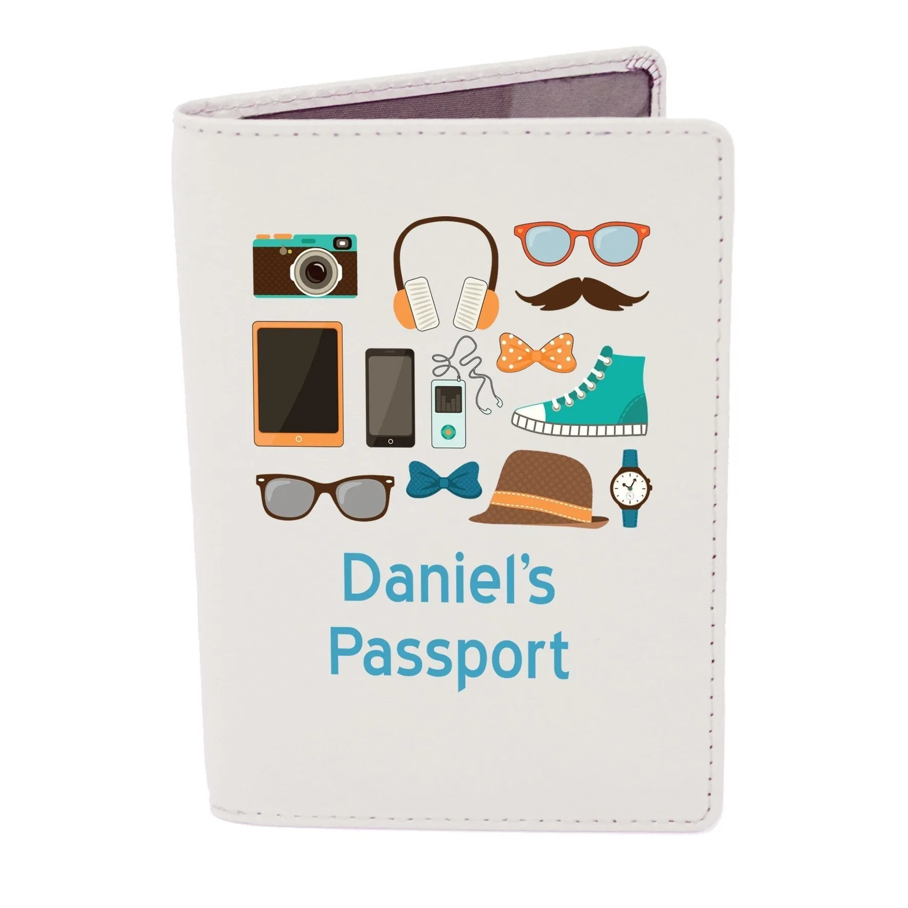 Personalised Male Essentials Cream Passport Holder