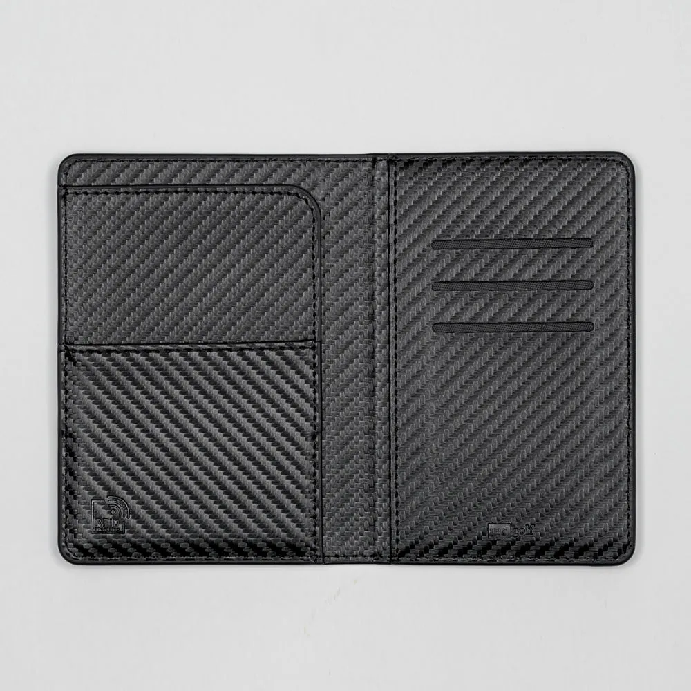 Personalised Premium Passport Holder and Luggage Tag (Carbon Fibre)