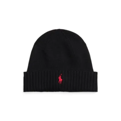 Polo Ralph Lauren Bonnet laine Polo black