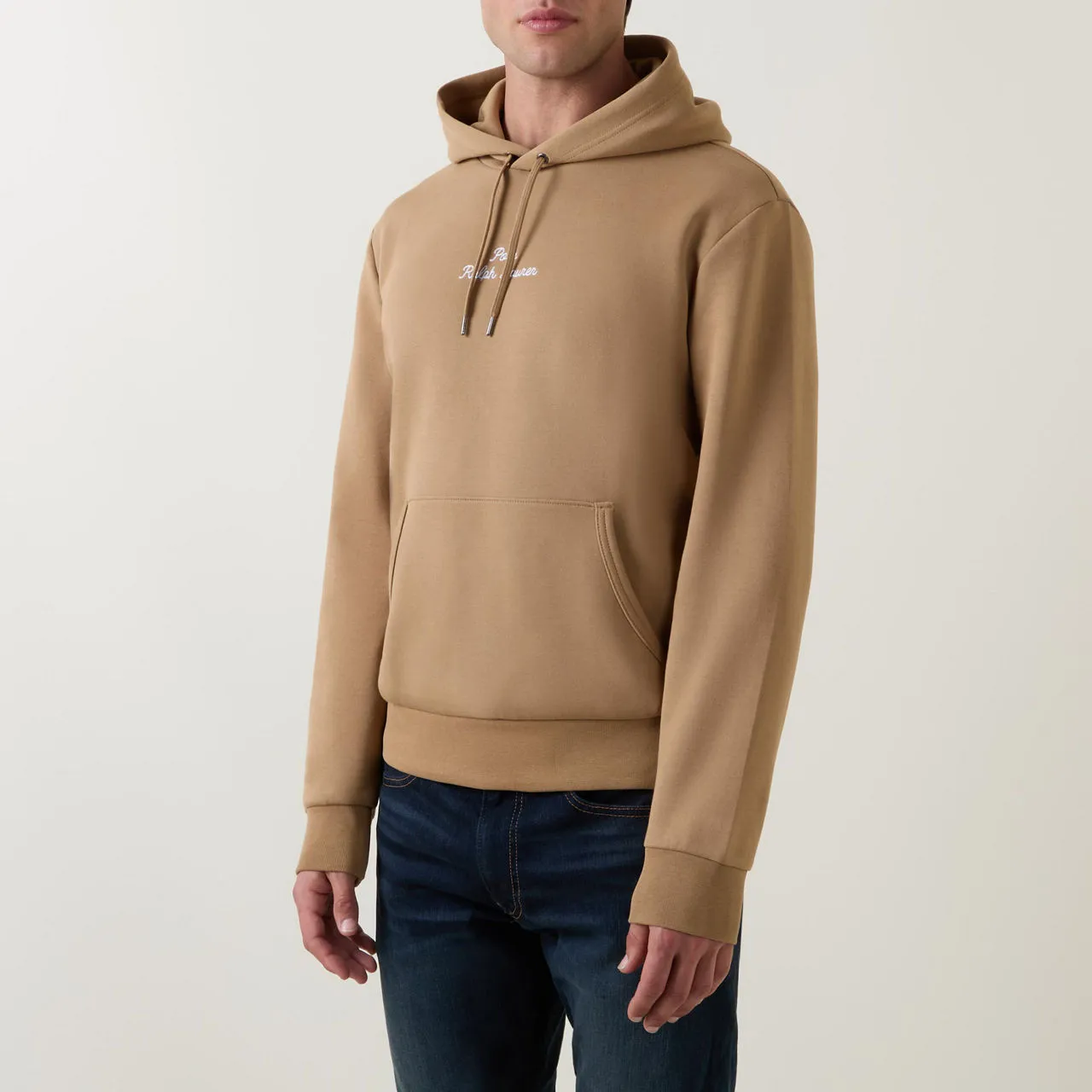 POLO RALPH LAUREN Chain Stitch Logo Drawstring Hoodie - Bronze