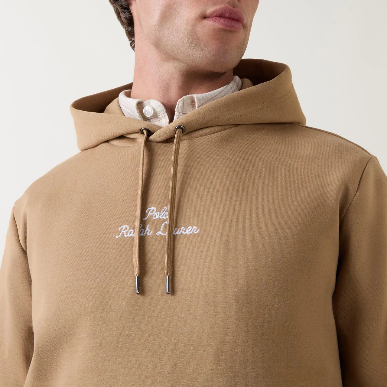 POLO RALPH LAUREN Chain Stitch Logo Drawstring Hoodie - Bronze