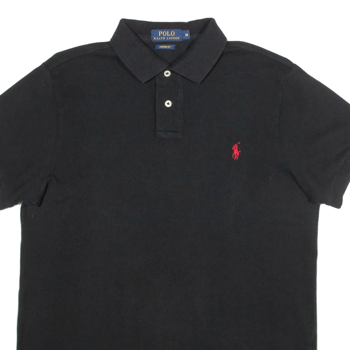 POLO RALPH LAUREN Custom Fit Mens Polo Shirt Black M