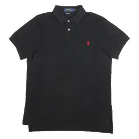 POLO RALPH LAUREN Custom Fit Mens Polo Shirt Black M