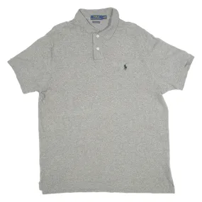 POLO RALPH LAUREN Custom Slim Fit Mens Polo Shirt Grey XL