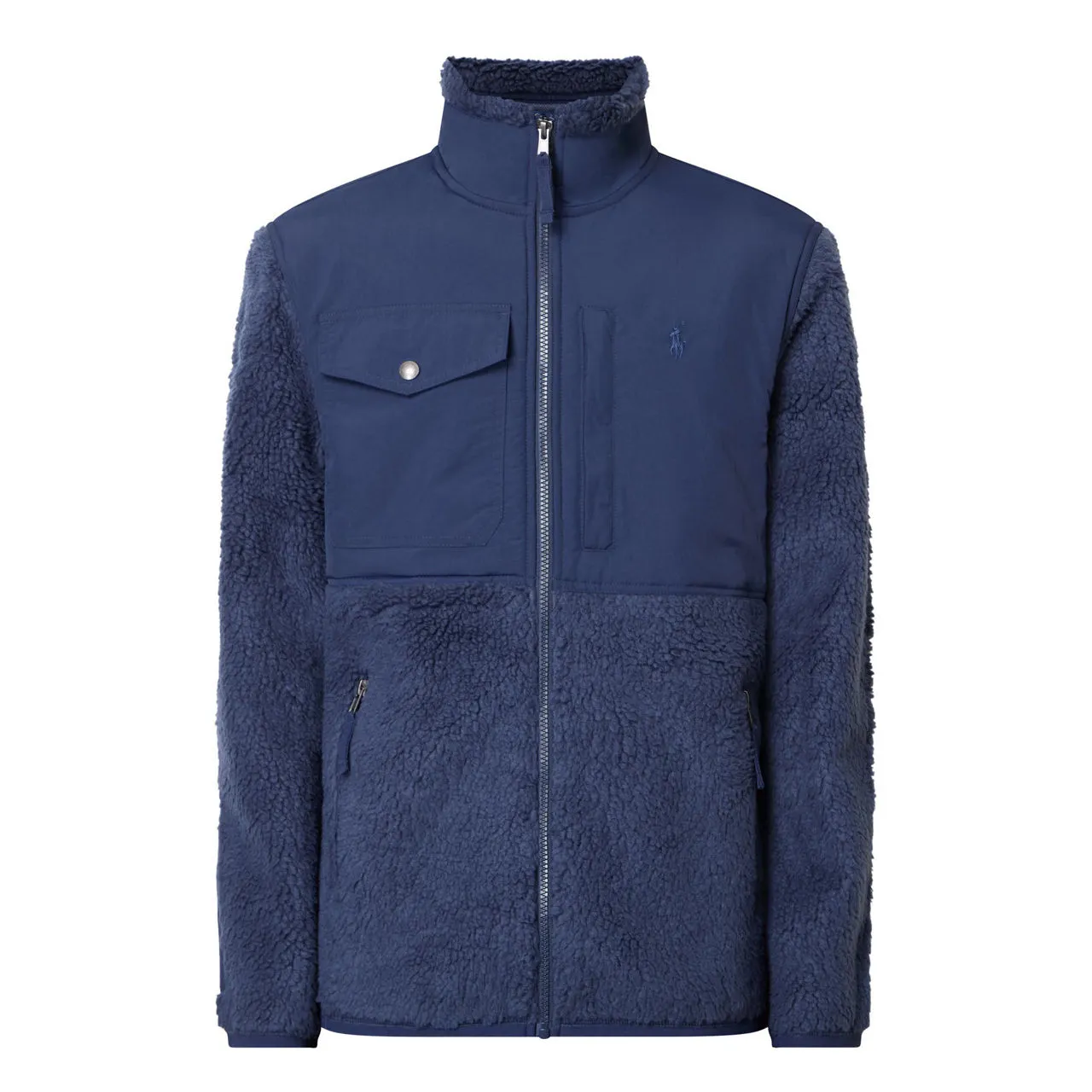 POLO RALPH LAUREN Hybrid Fleece Zip-Up Sweatshirt - Navy