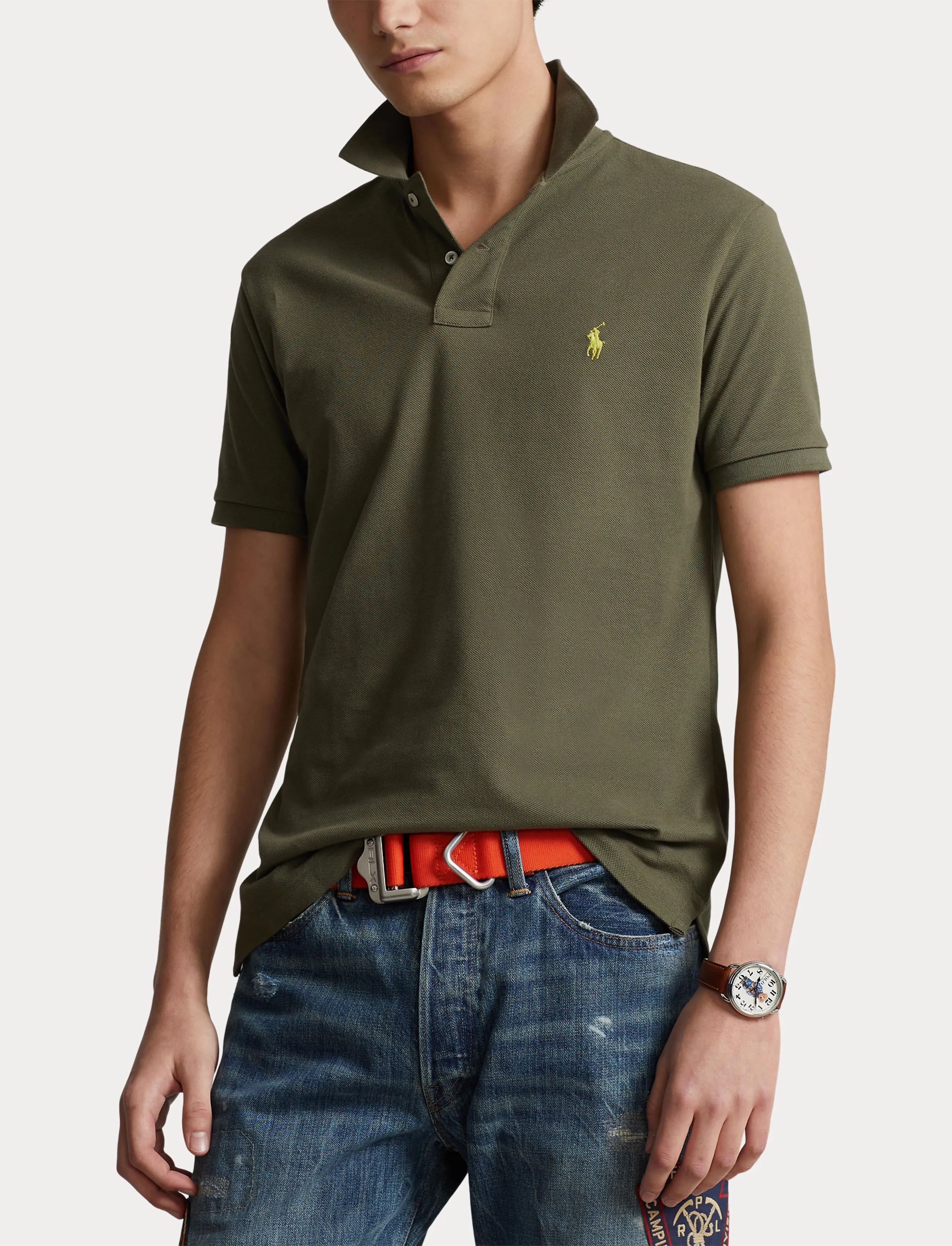 Polo Ralph Lauren Iconic Mesh Polo Dark Sage