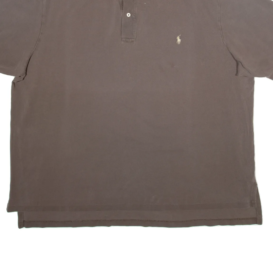 POLO RALPH LAUREN Mens Polo Shirt Brown 2XL