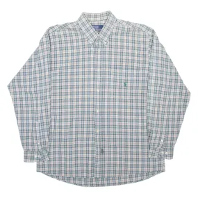 POLO RALPH LAUREN Mens Shirt Blue Check Long Sleeve 2XL