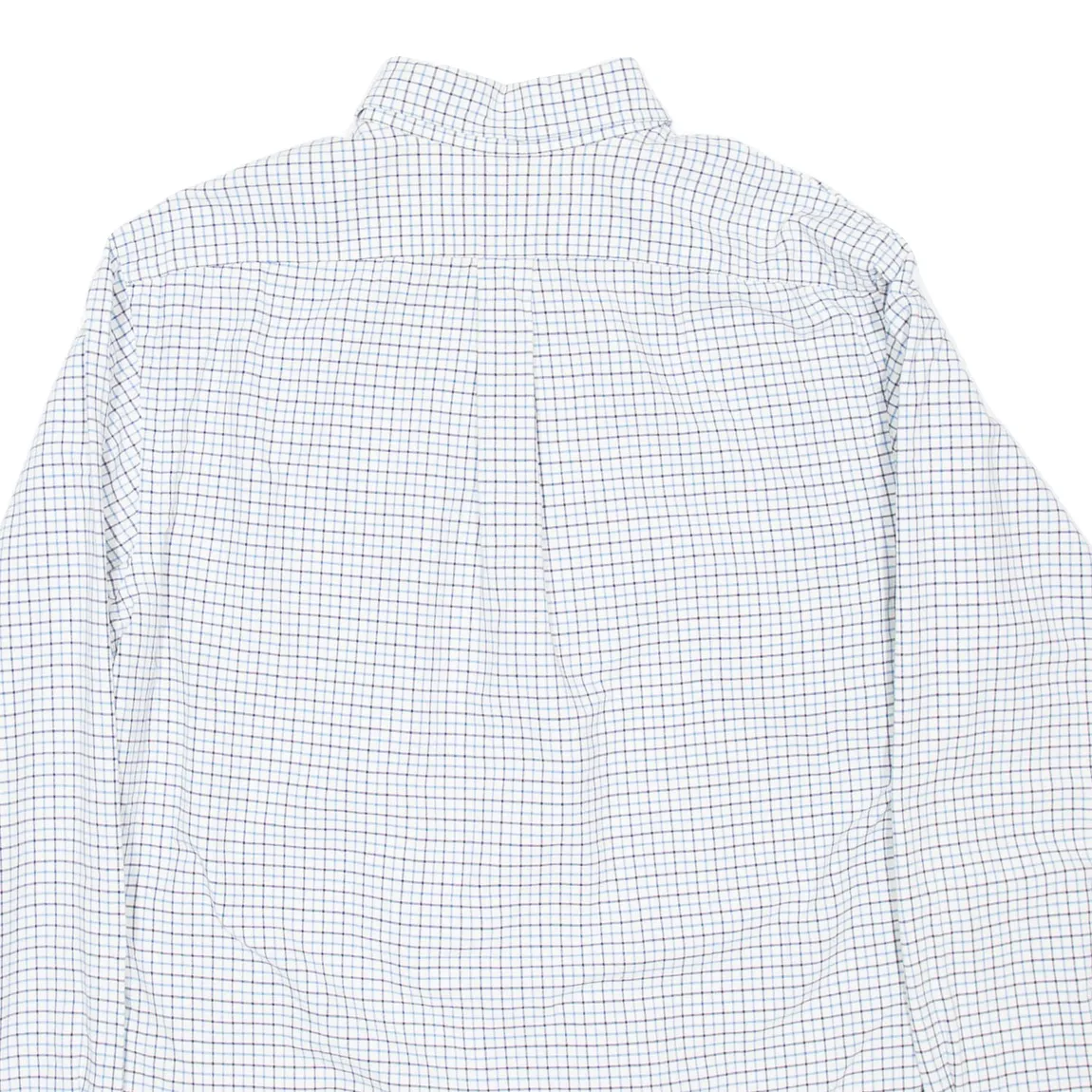 POLO RALPH LAUREN Mens Shirt White Check Long Sleeve L