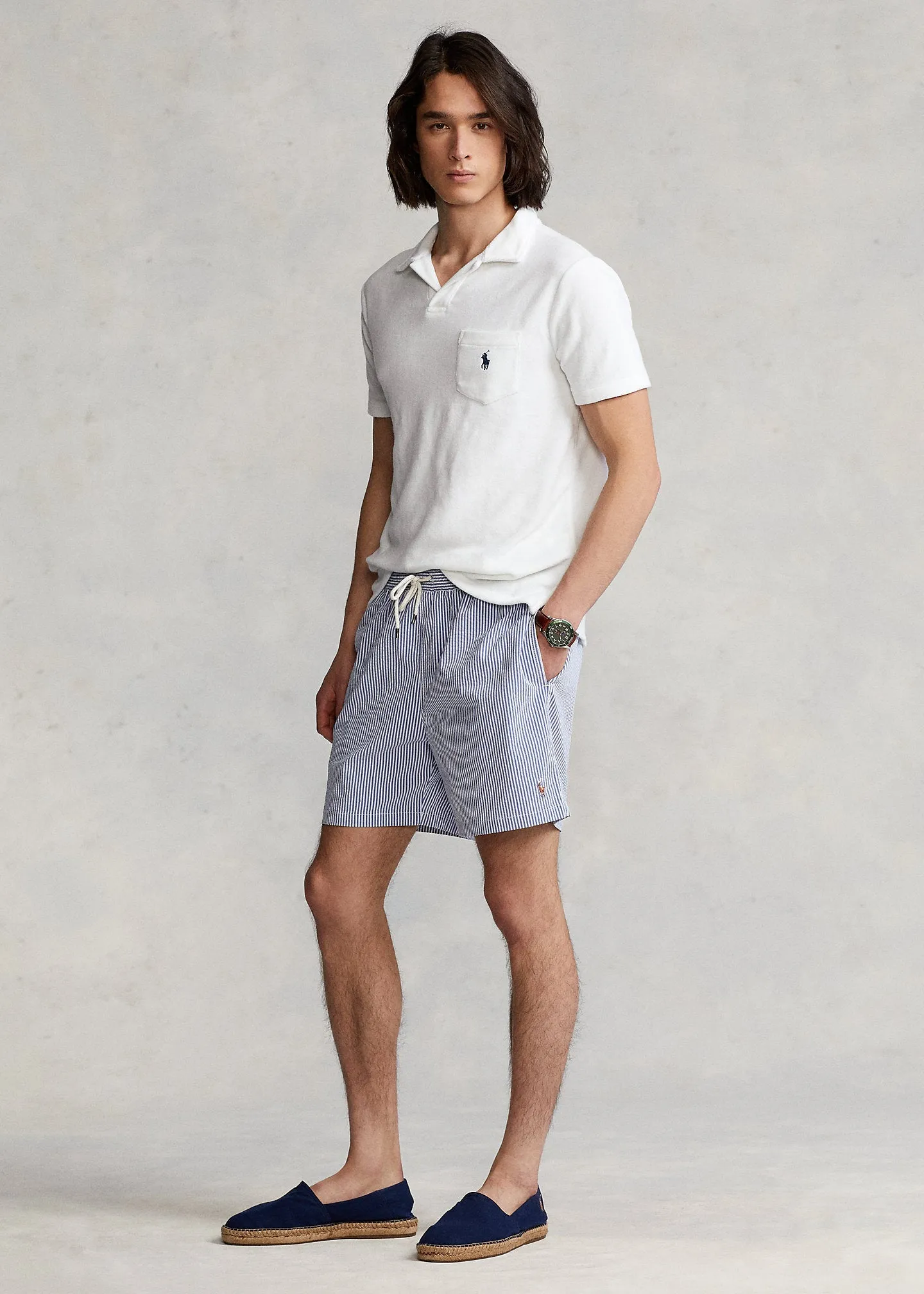 Polo Ralph Lauren - Short de bain Traveler classique cruise Royal Seersucker