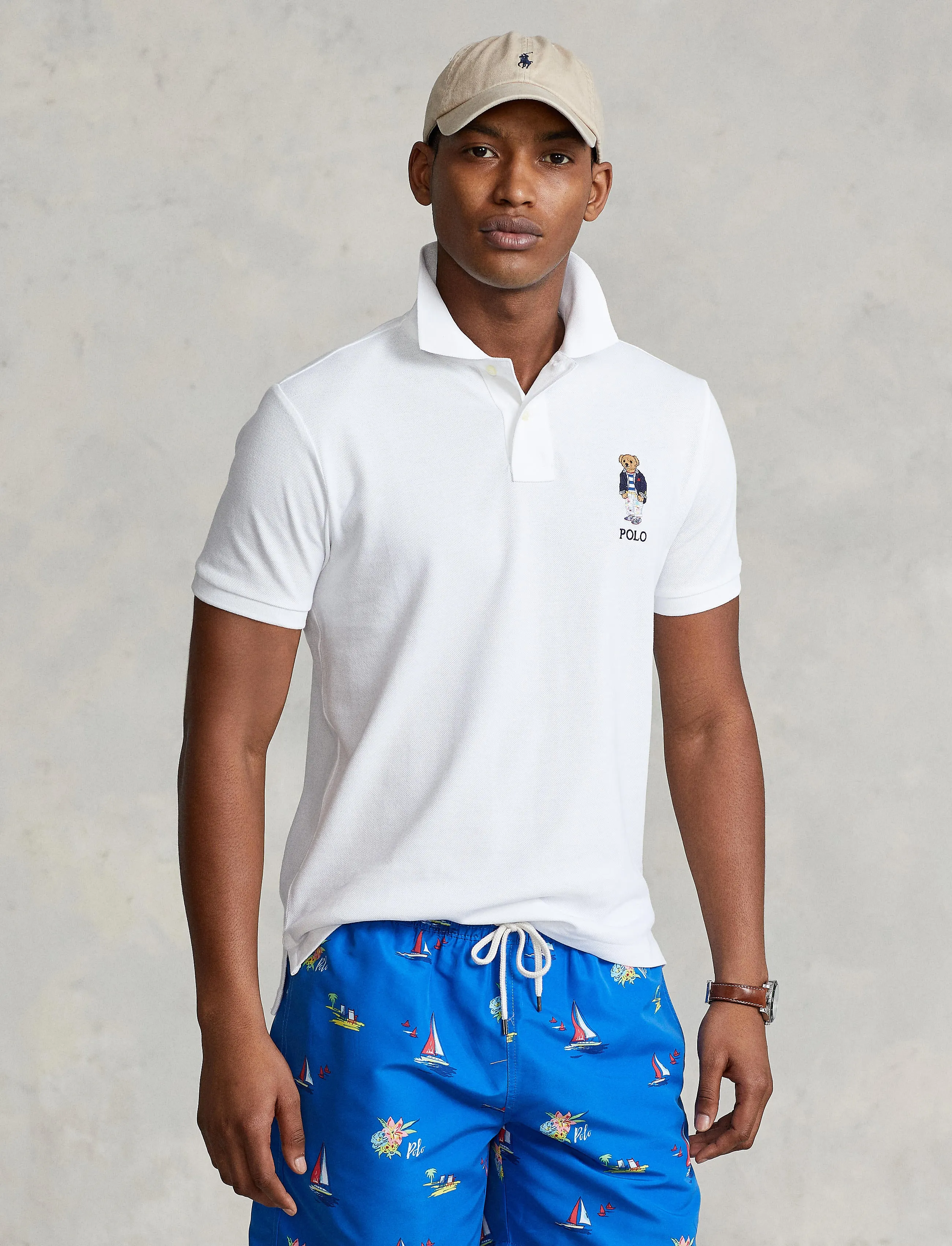 Polo Ralph Lauren Slim Fit Bear Polo White