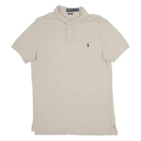 POLO RALPH LAUREN Slim Fit Mens Polo Shirt Beige L