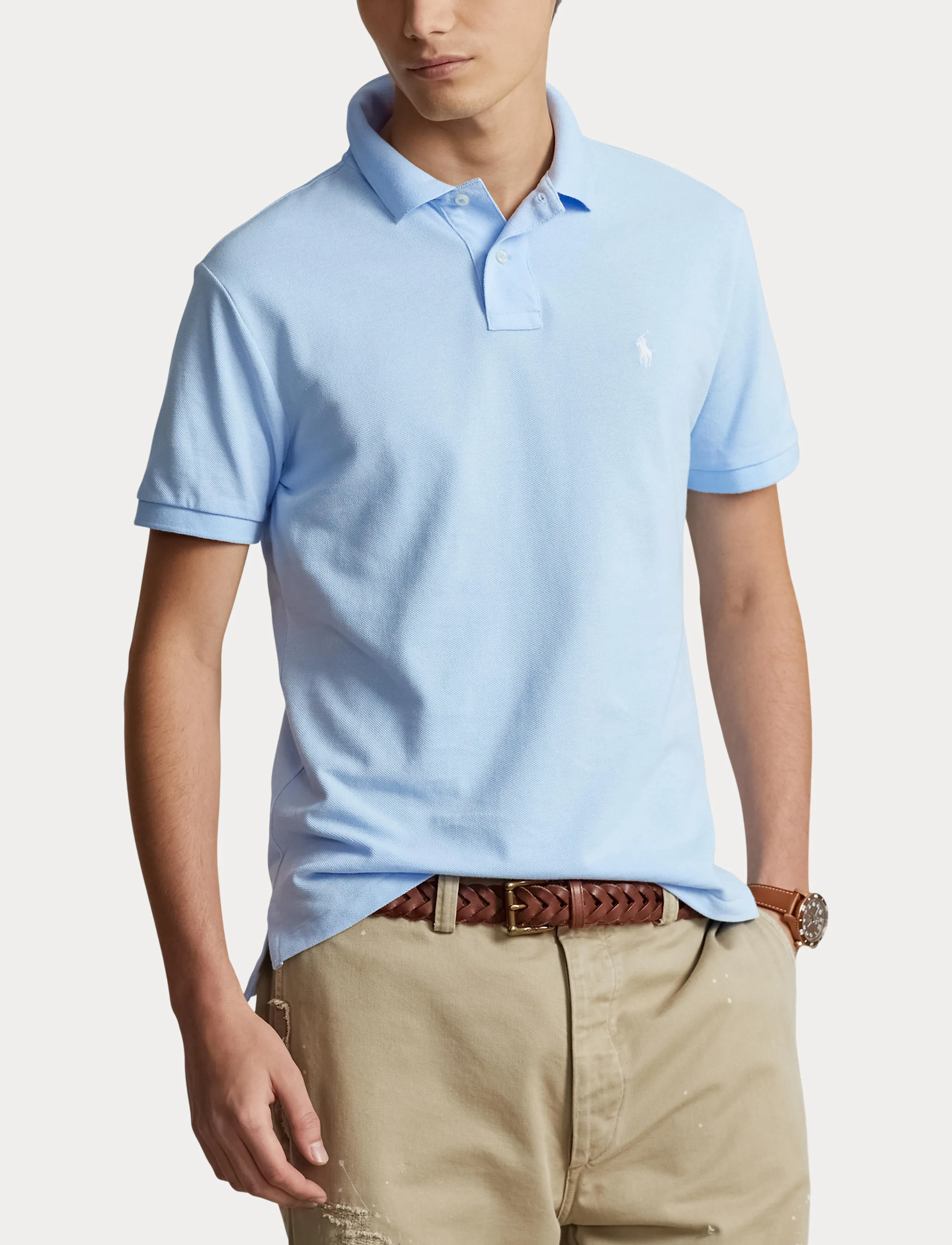 Polo Ralph Lauren Slim Fit Mesh Polo Elite Blue