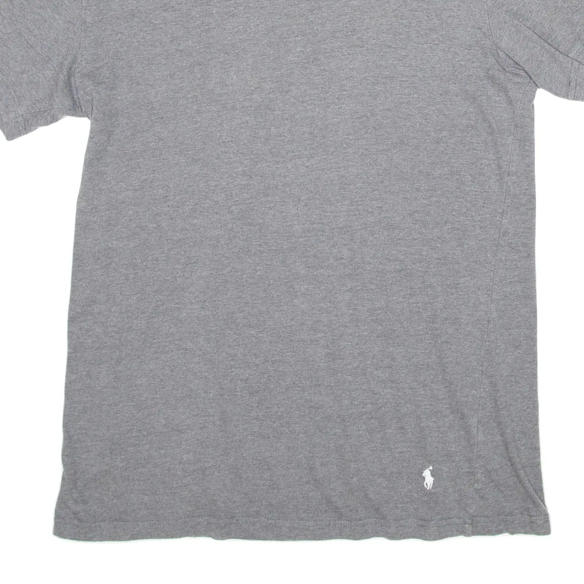 POLO RALPH LAUREN Womens T-Shirt Grey V-Neck M