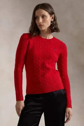 Polo Ralph Lauren woolen jumper women’s maroon color 211910421