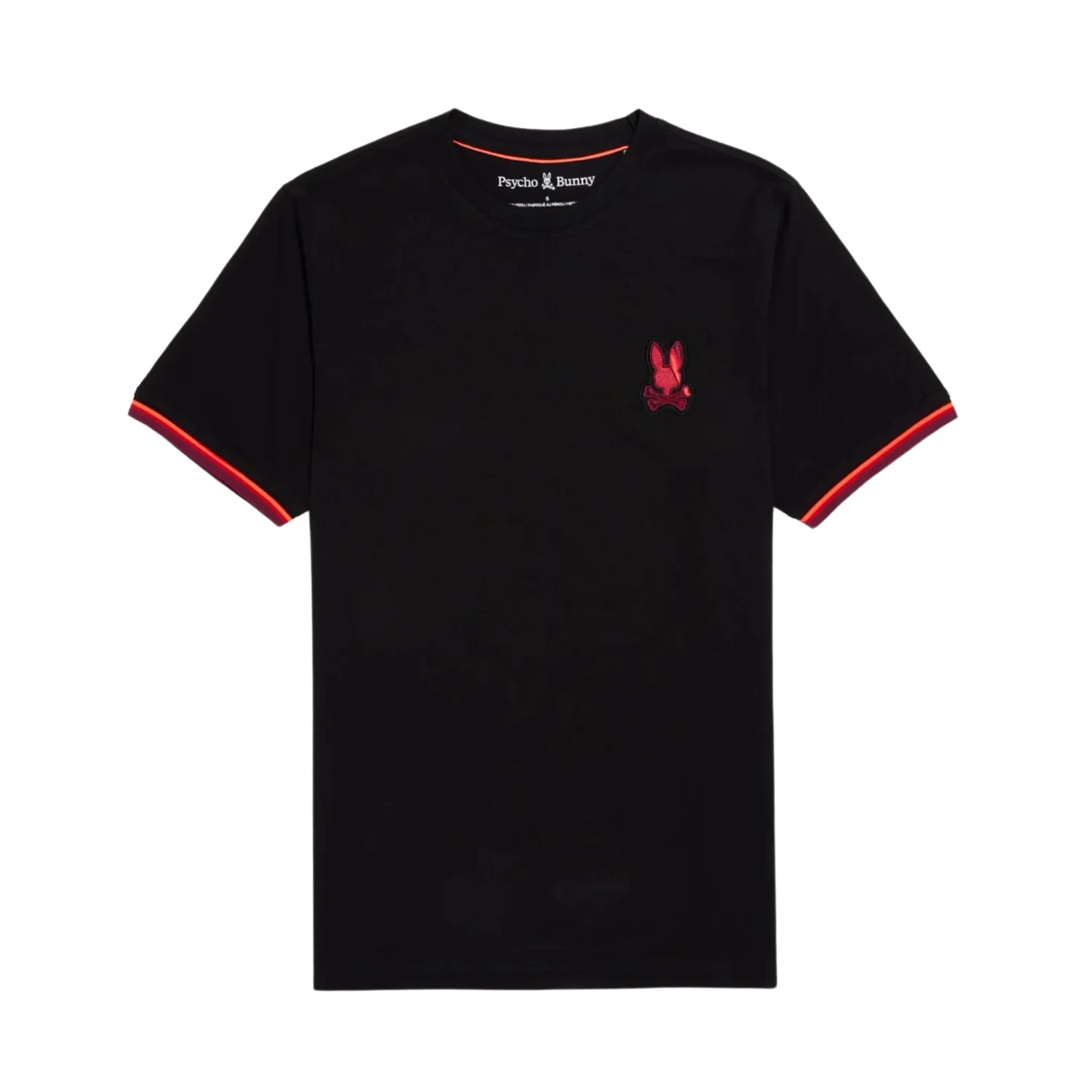 Psycho Bunny Apple Valley Embroidered Fashion Tee (Black)