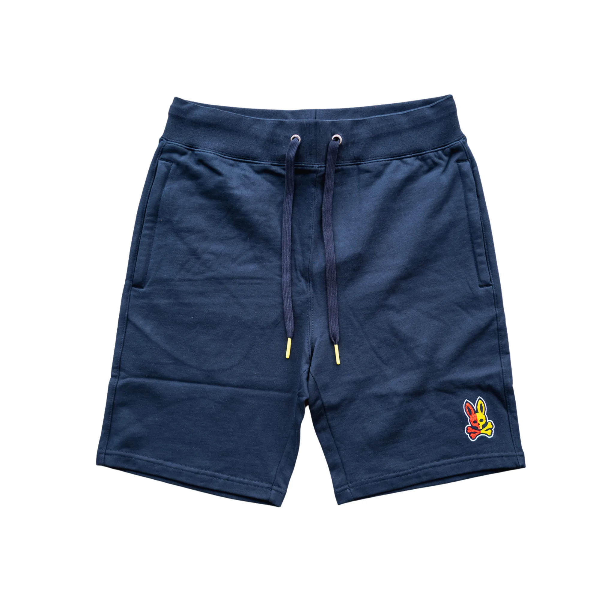 Psycho Bunny Cooper Split Bunny Logo Sweat Shorts (Navy)