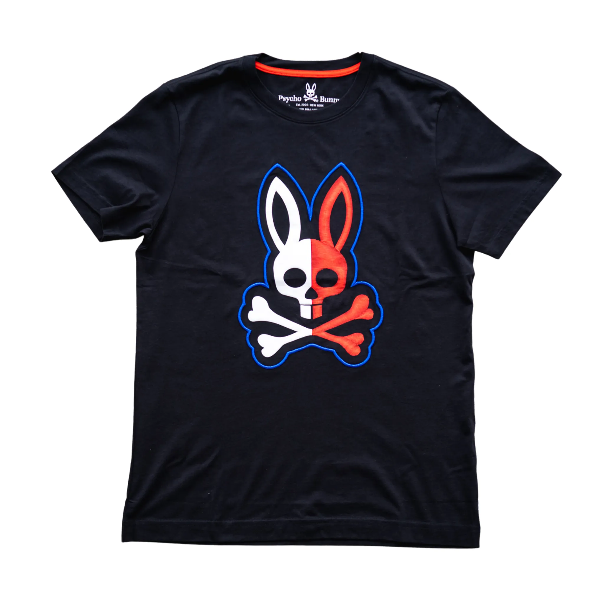 Psycho Bunny Cooper Split Bunny Logo Tee (Black)