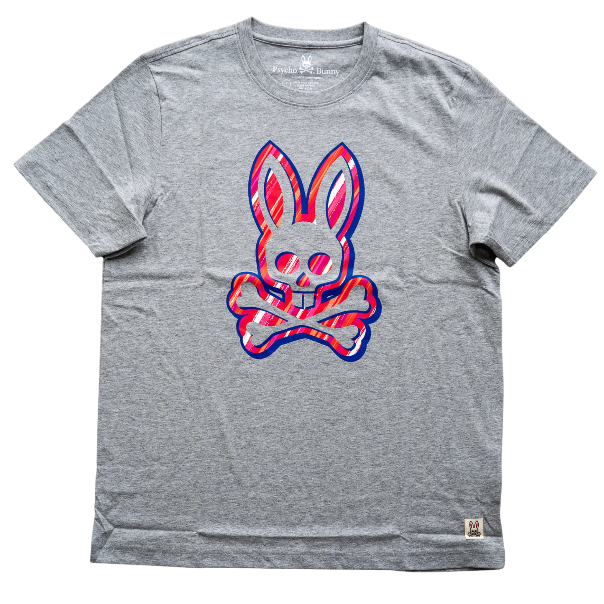 Psycho Bunny Dorton Graphic Tee (Heather Grey)