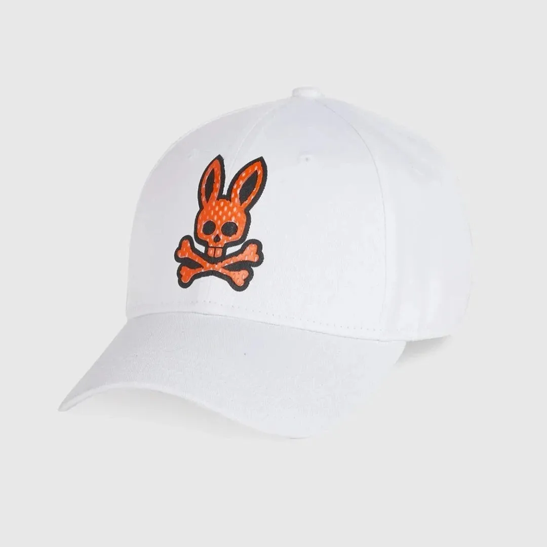 Psycho Bunny Jordan Mesh Baseball Cap B6A351S1HT - WHITE