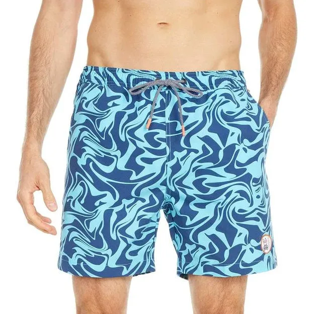 Psycho Bunny Men's Askim Swim Trunk Navy