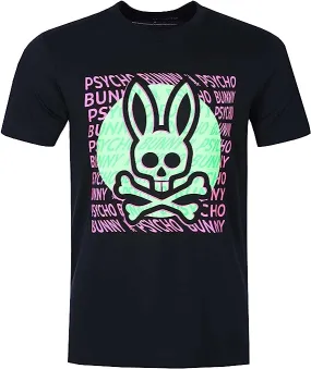 Psycho Bunny Mens Bengal Graphic Tee Navy