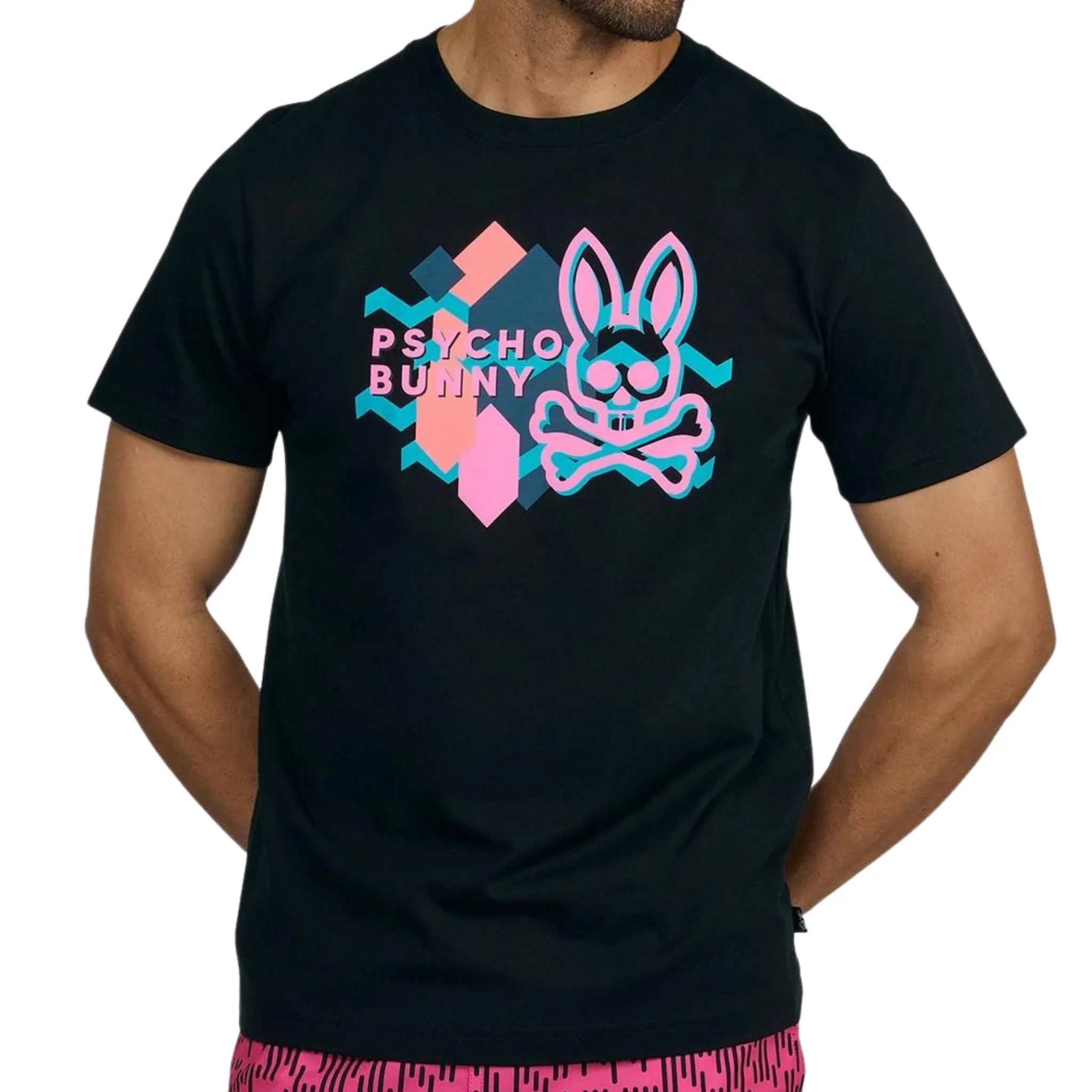 Psycho Bunny MENS EVERETT TEE (Black)