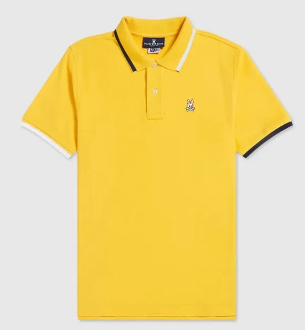 Psycho Bunny Mens Fritton Polo - Pollen