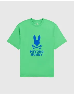 Psycho Bunny Men's Lloyds Relaxed Fit Graphic Tee Kelly Green