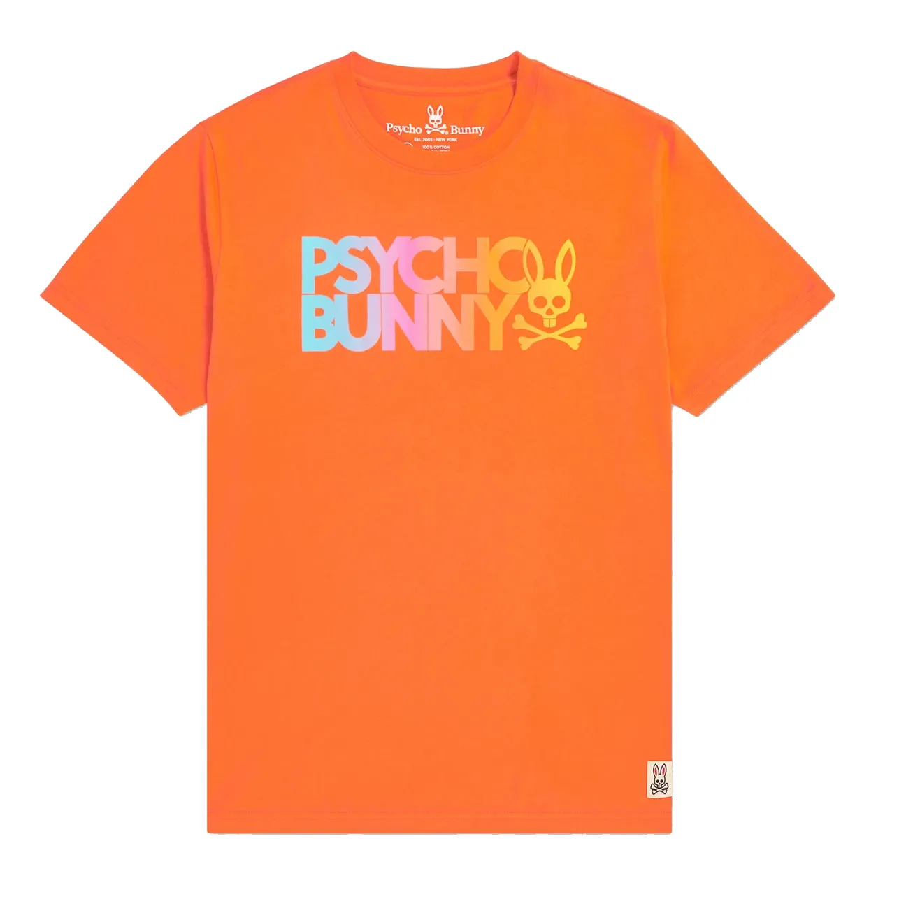 Psycho Bunny Men's Sheffield Foil Tee Orange