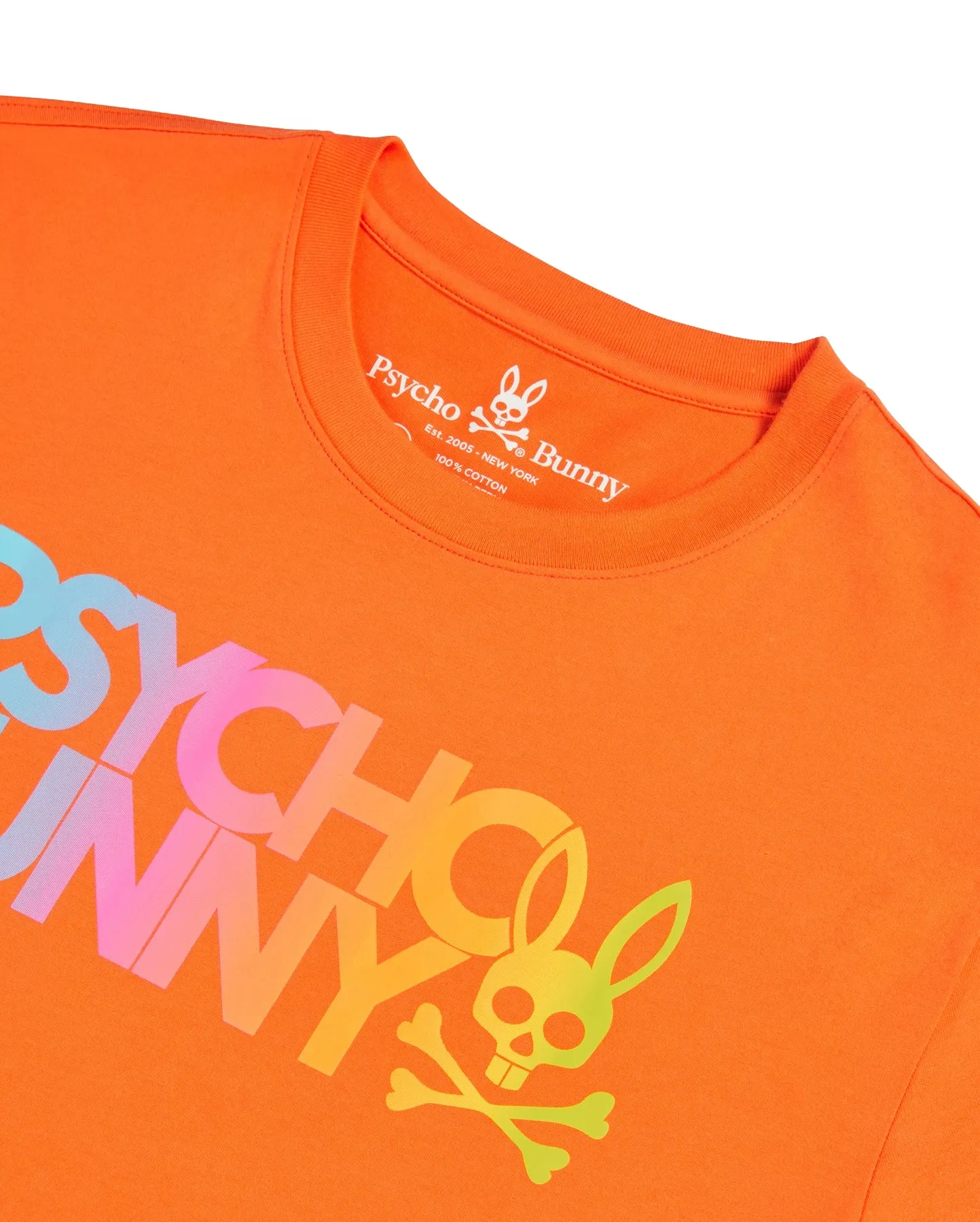 Psycho Bunny Men's Sheffield Foil Tee Orange