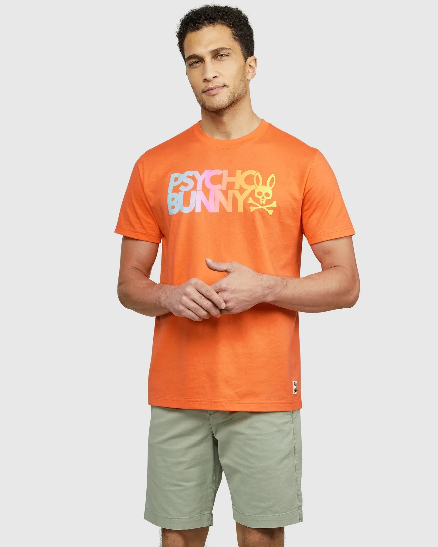 Psycho Bunny Men's Sheffield Foil Tee Orange