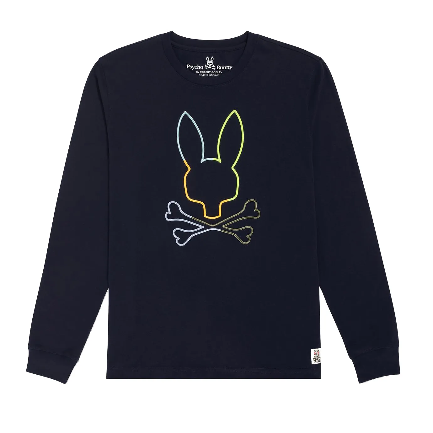 Psycho Bunny Men's Sheffield Long Sleeve Tee Navy