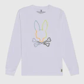 Psycho Bunny Men's Sheffield Long Sleeve Tee White