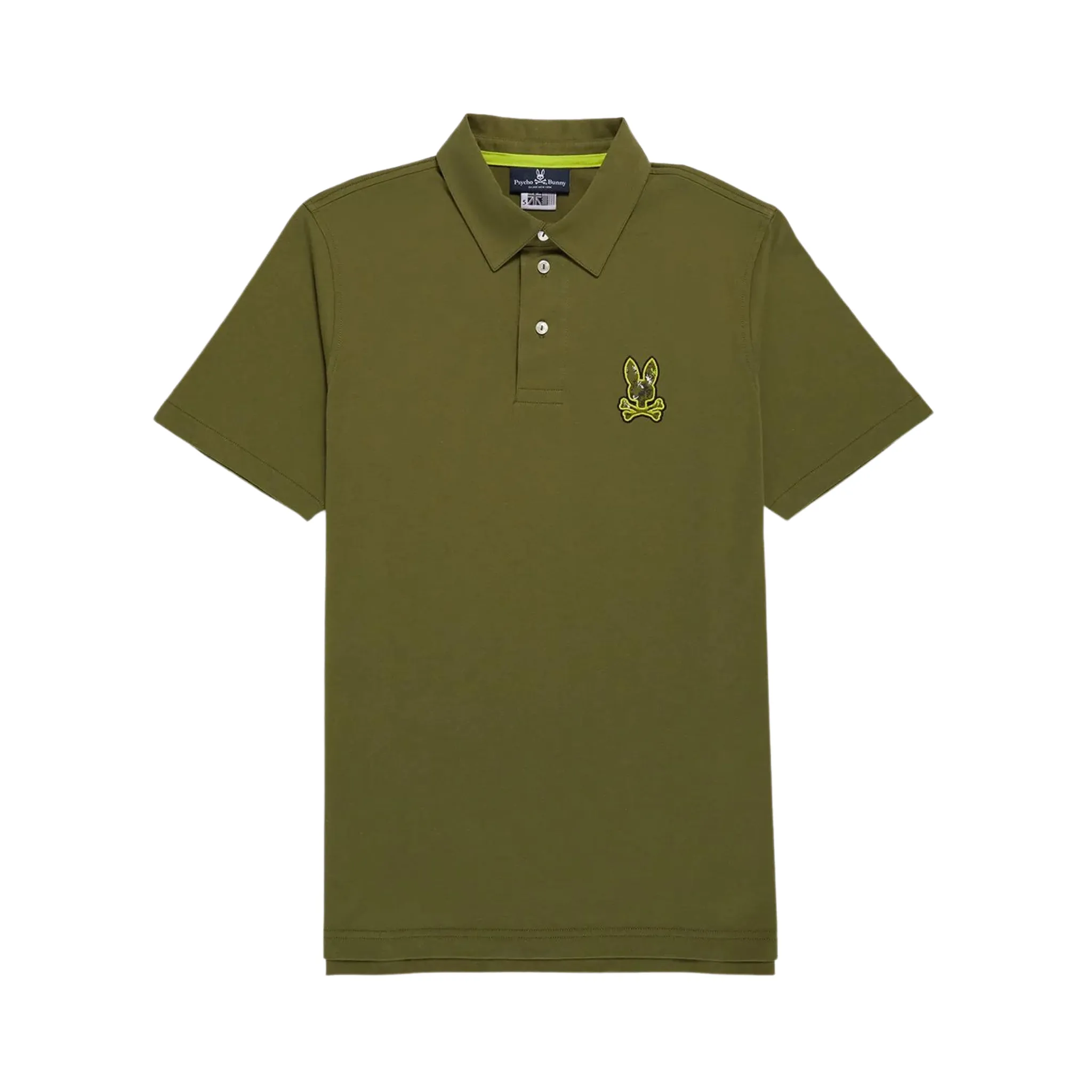 Psycho Bunny Waverly Bunny Logo Polo (Dark Olive)