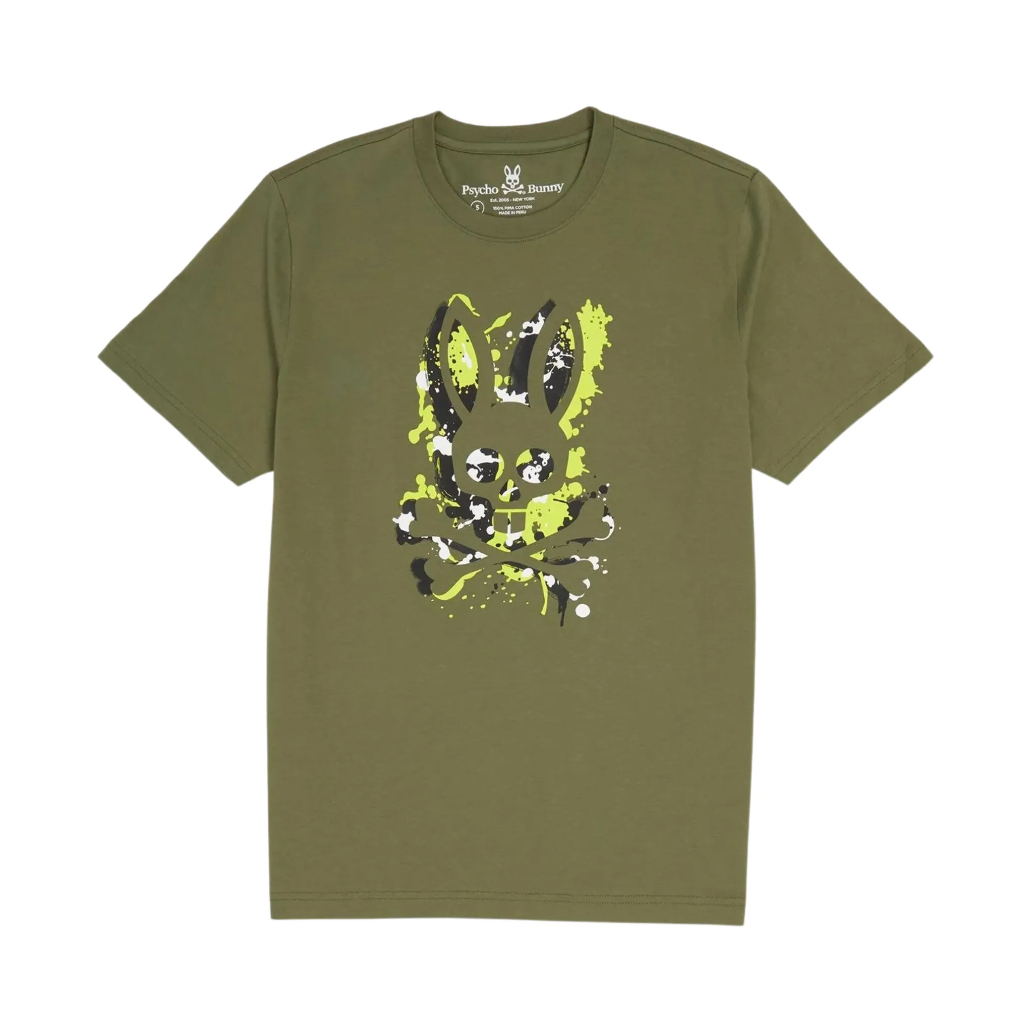 Psycho Bunny Waverly Graphic Tee (Dark Olive)