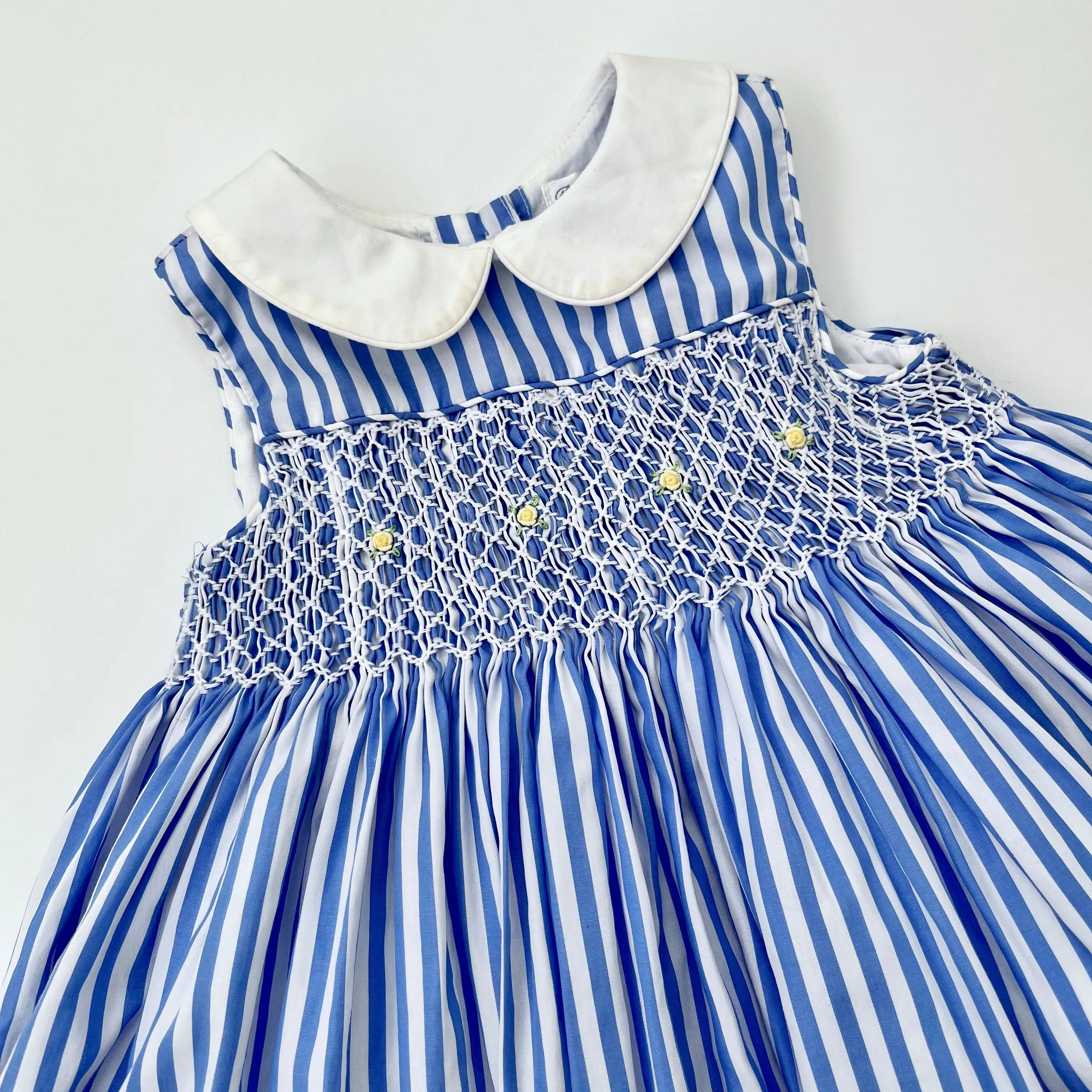 Ralph Lauren Blue And White Striped Dress: 12 Months