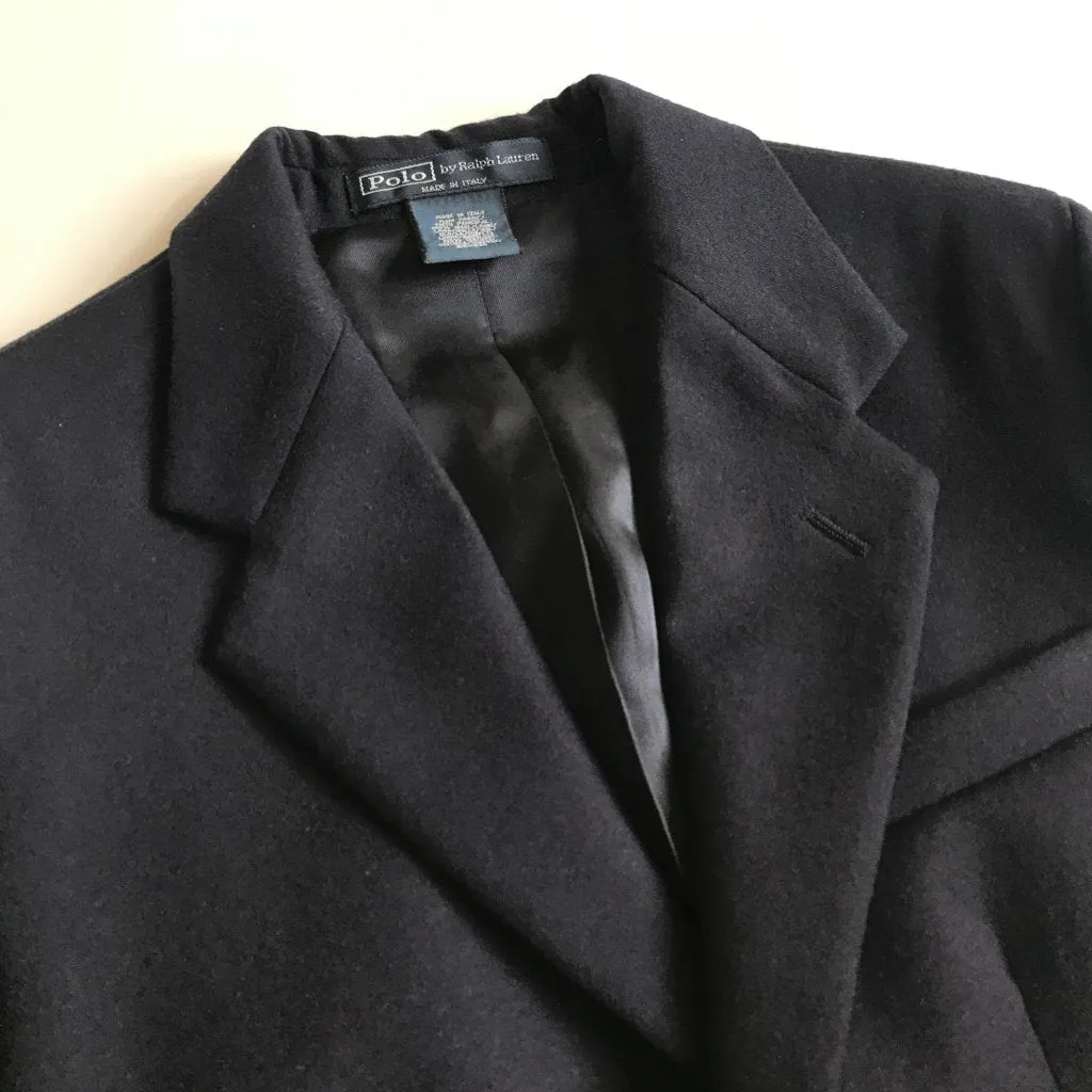 Ralph Lauren Classic Navy Wool Blazer With Gold Buttons: 7 Years